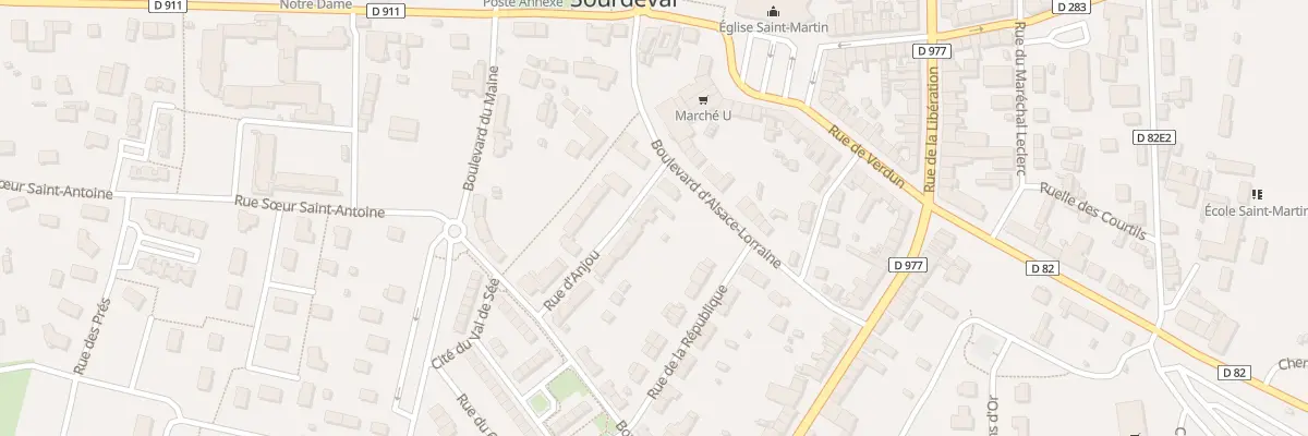 Plan du 1 Rue d’Anjou - Sourdeval à Sourdeval