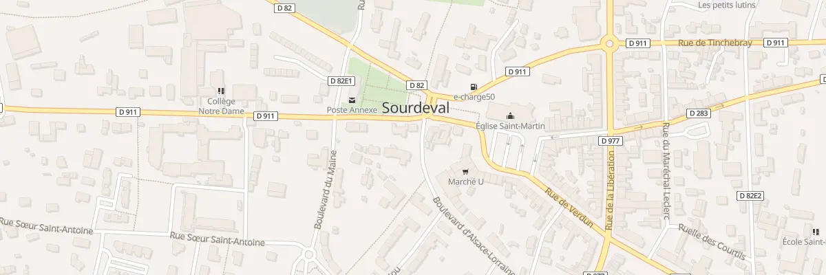 Plan du 1 Av Marechal Foch - Sourdeval à Sourdeval