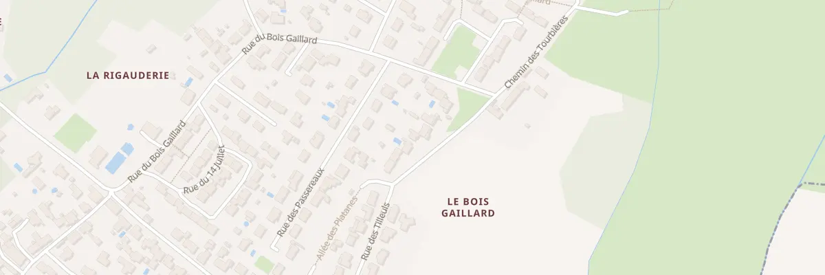Plan du 4 All des Platanes à Aigrefeuille-d’Aunis