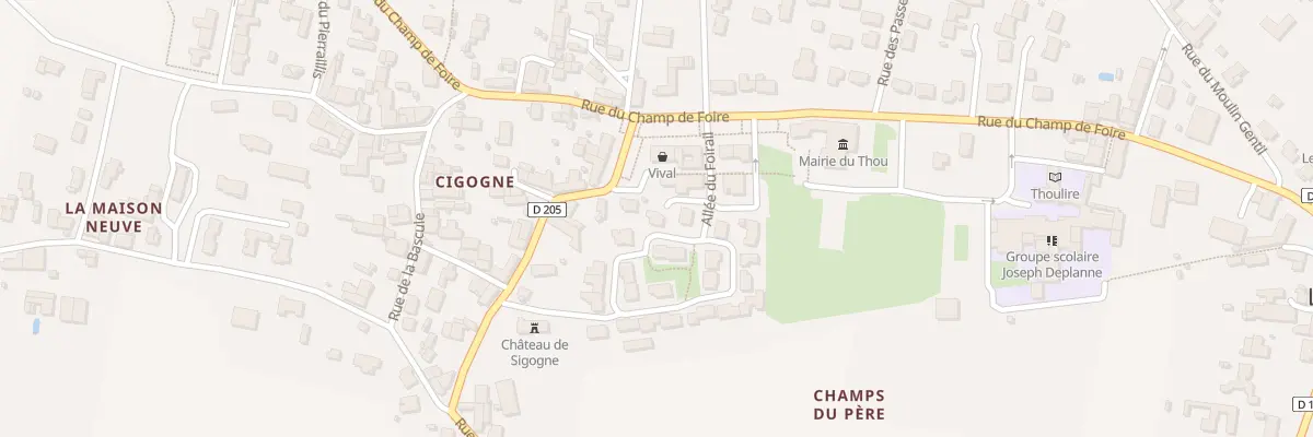 Plan du 1A Rue du Château de Cigogne au Thou