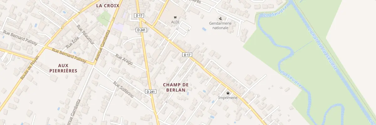 Plan du 22 Rue Thiers à Saujon