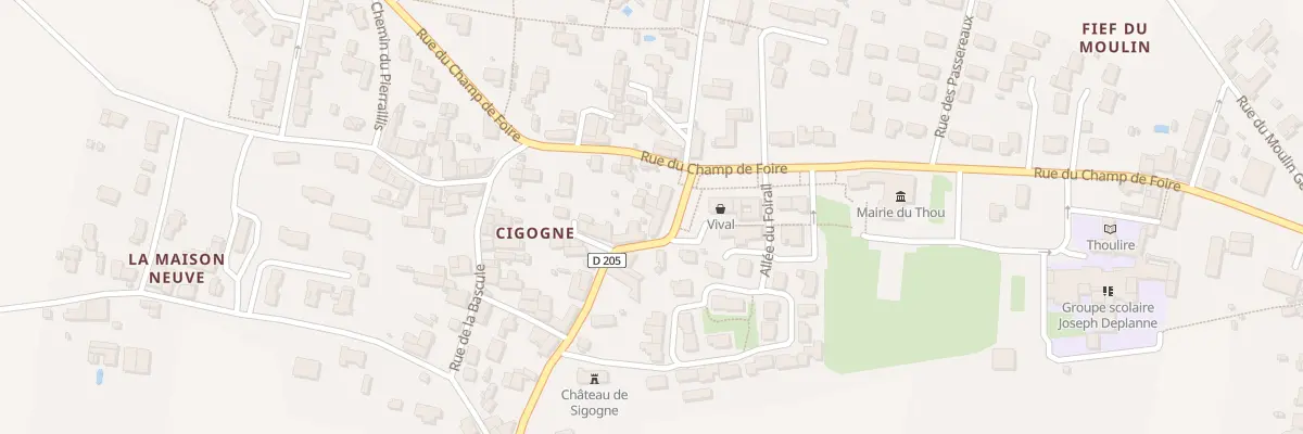 Plan du 4 Rue du Château de Cigogne au Thou