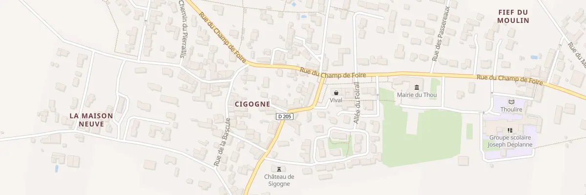 Plan du 6 Rue du Château de Cigogne au Thou