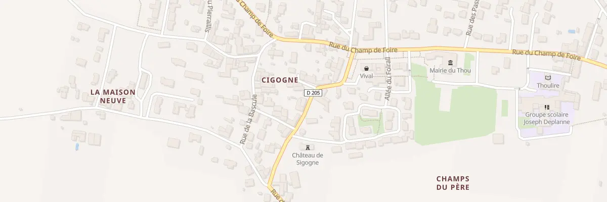Plan du 10 Rue du Château de Cigogne au Thou
