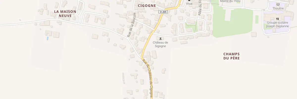 Plan du 17 Rue du Château de Cigogne au Thou