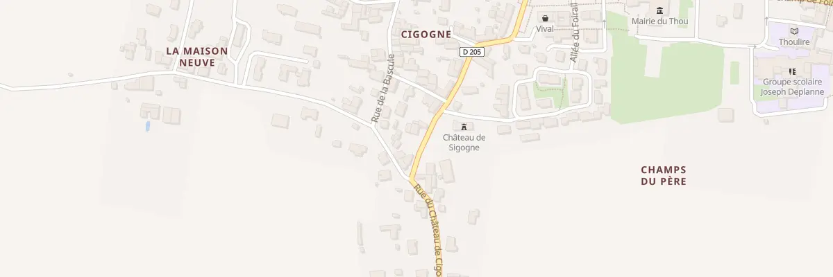 Plan du 16 Rue du Château de Cigogne au Thou