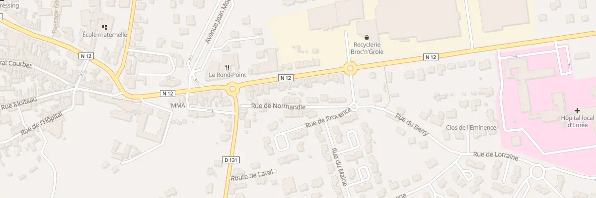 Plan du 10 Rue de Normandie à Ernée