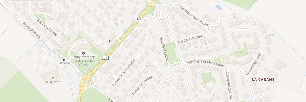 Plan du 1 Rue de la Pierre Levée à Saujon