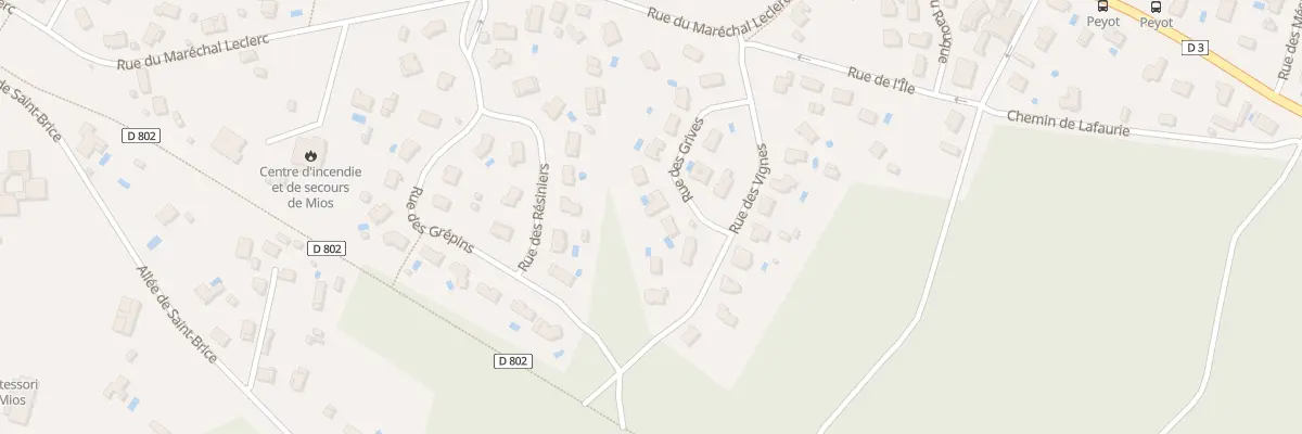 Plan du 12 Rue des Grives à Mios
