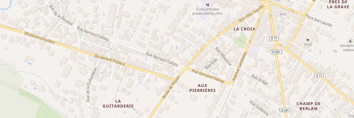 Plan du 8 Rue Bernard Palissy à Saujon