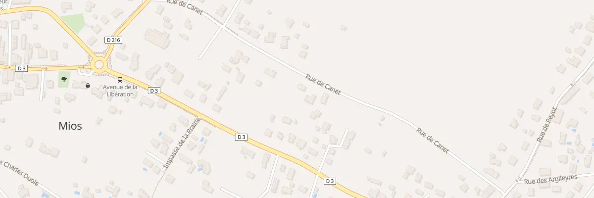 Plan du 20 Rue de Canet à Mios