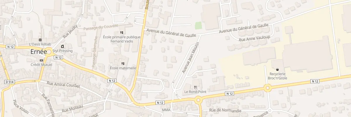 Plan du 8 Rue Jean Moulin à Ernée