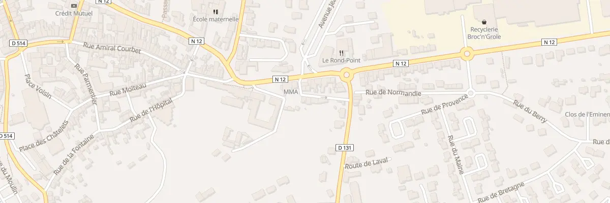 Plan du 1 Rue de la Corderie à Ernée