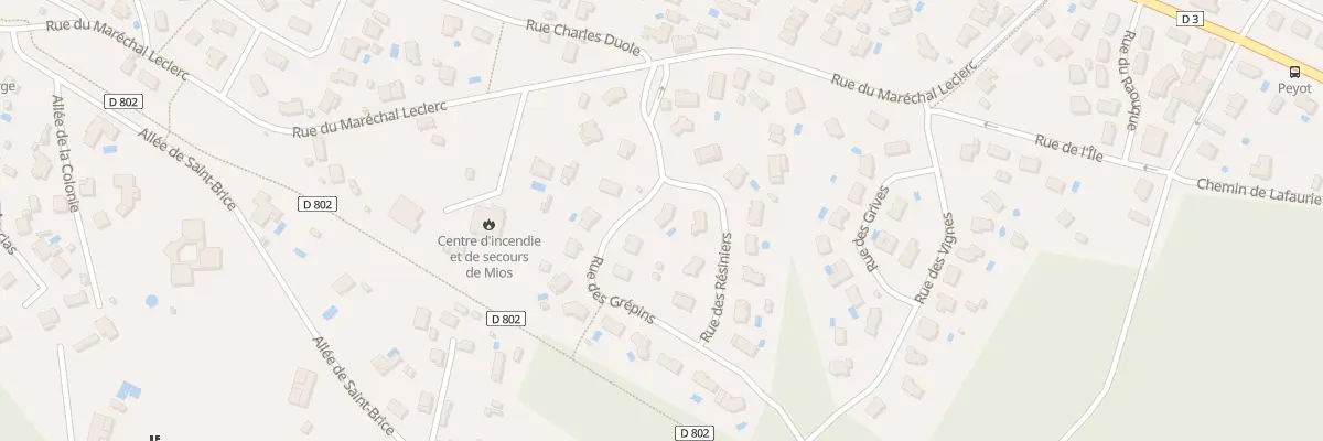 Plan du 1 Rue des Grépins à Mios