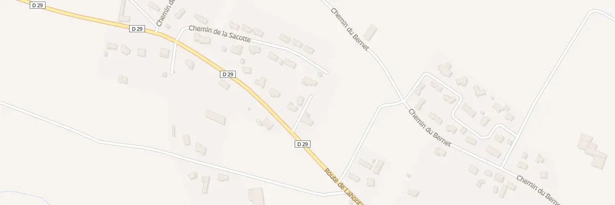 Plan du 30 Rte de Lahontan à Bellocq