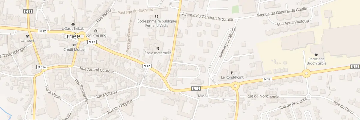 Plan du 10 Bd Pasteur à Ernée