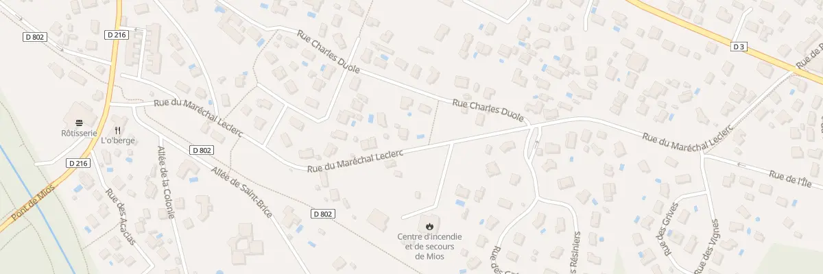 Plan du 21 Rue du Mal Leclerc à Mios