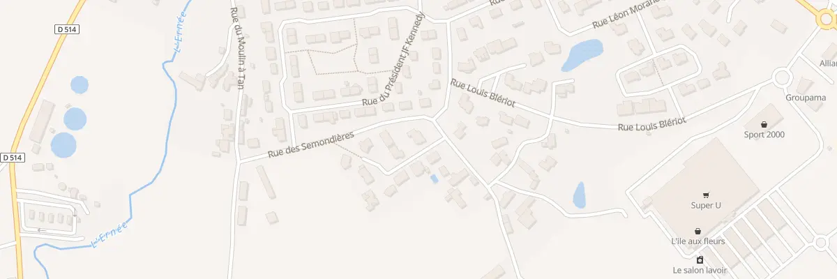 Plan du 11 Rue Derblin à Ernée