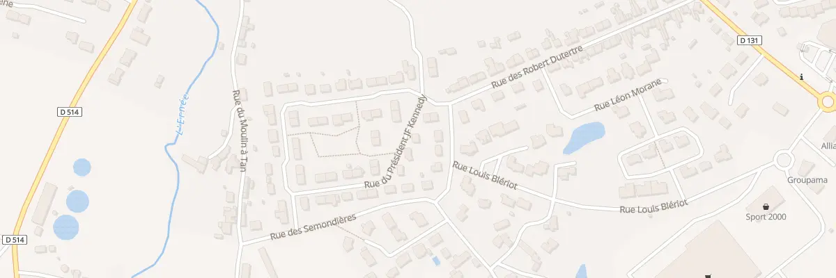 Plan du 5 Rue JF-Kennedy à Ernée