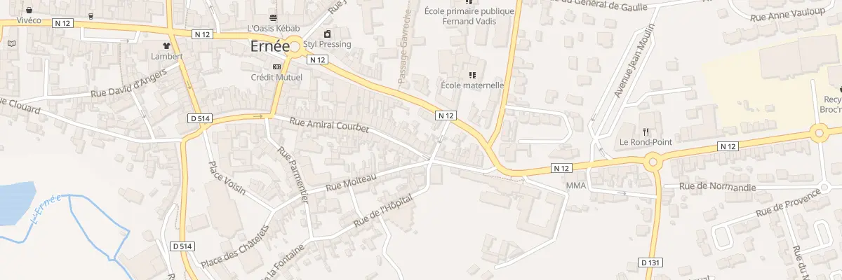 Plan du 24 Rue Amiral Courbet à Ernée