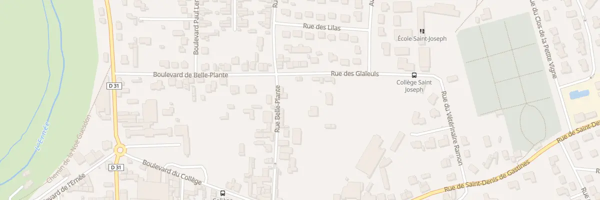 Plan du 18 Rue de Belle-Plante à Ernée