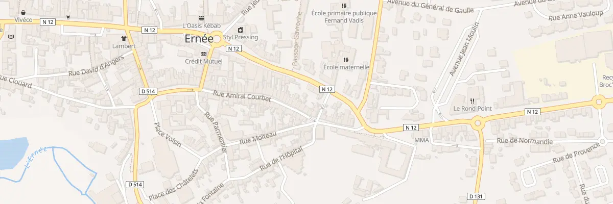 Plan du 26 Rue Amiral Courbet à Ernée