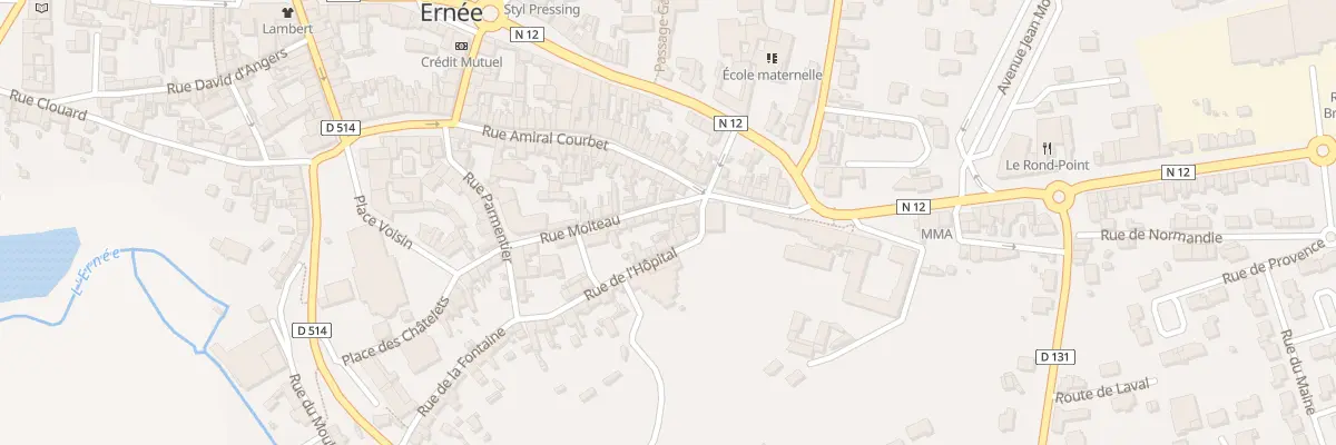 Plan du 5 Rue Moiteau à Ernée