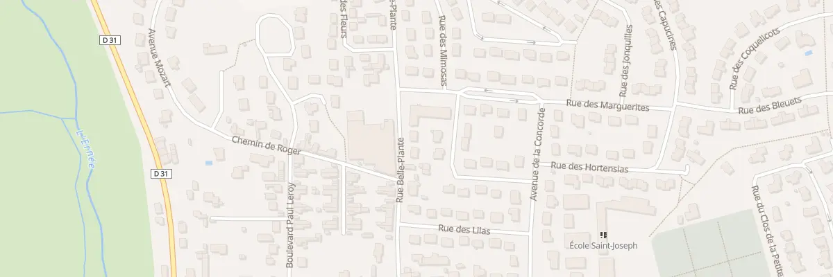 Plan du 42 Rue de Belle-Plante à Ernée