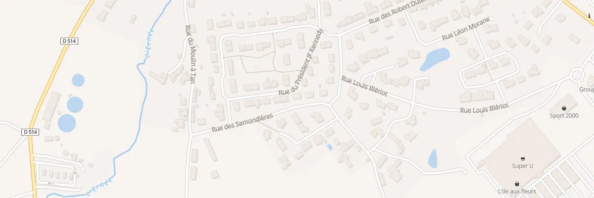 Plan du 11 Rue JF-Kennedy à Ernée