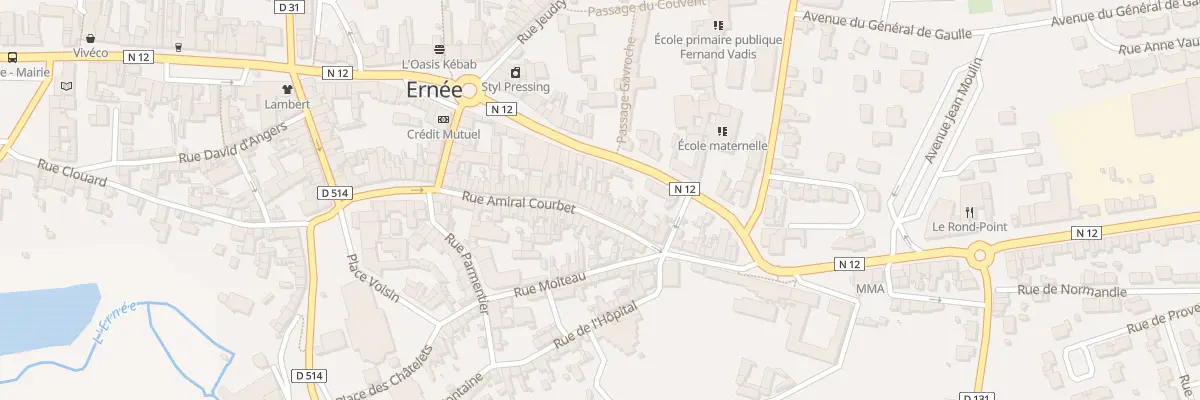 Plan du 38 Rue Amiral Courbet à Ernée