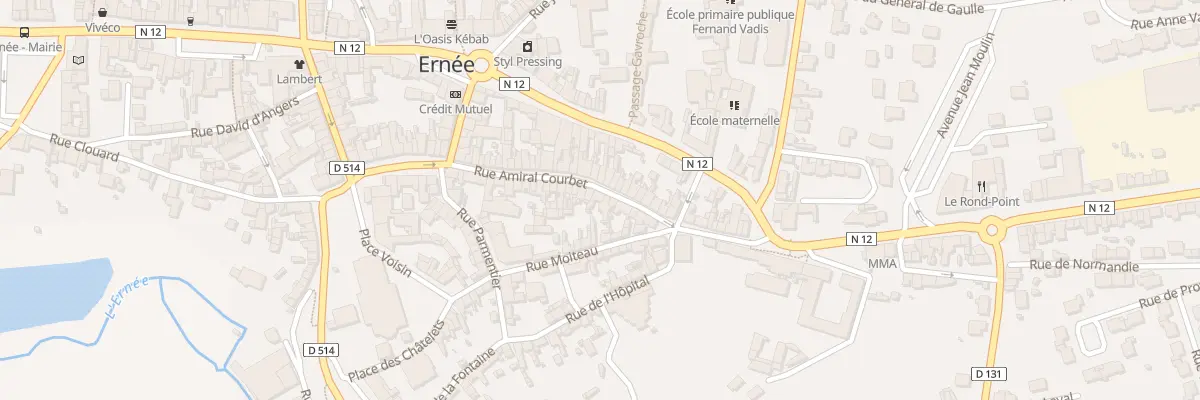 Plan du 15 Rue Amiral Courbet à Ernée