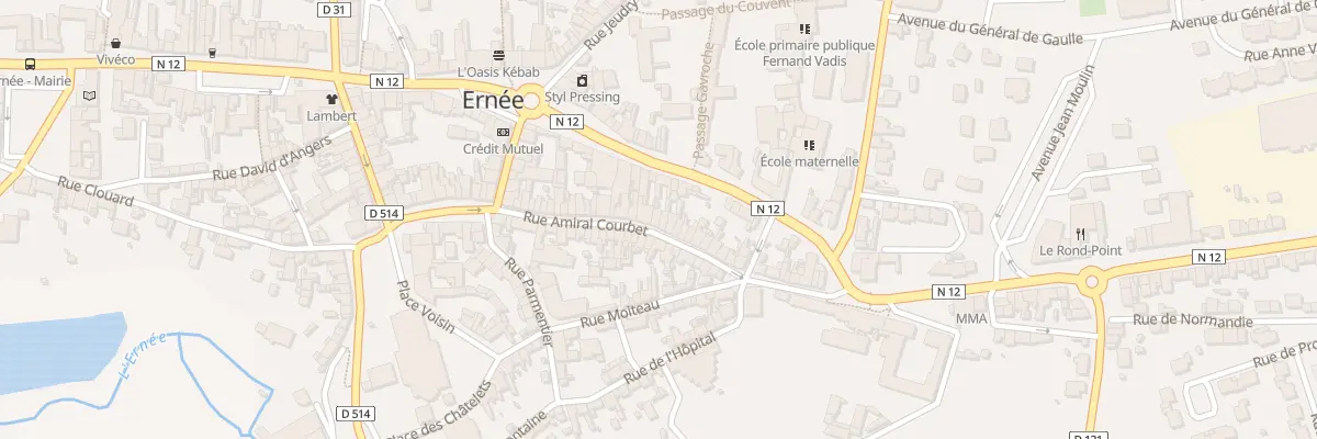 Plan du 40 Rue Amiral Courbet à Ernée