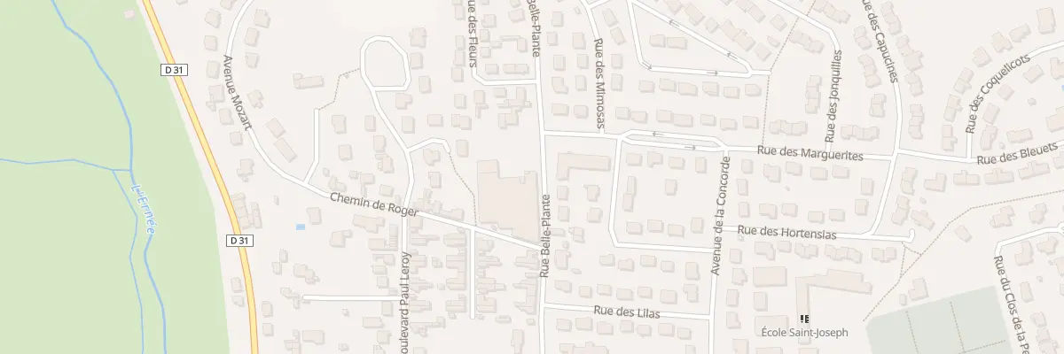 Plan du 37 Rue de Belle-Plante à Ernée