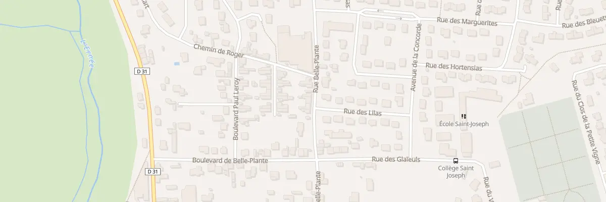 Plan du 29 Rue de Belle-Plante à Ernée