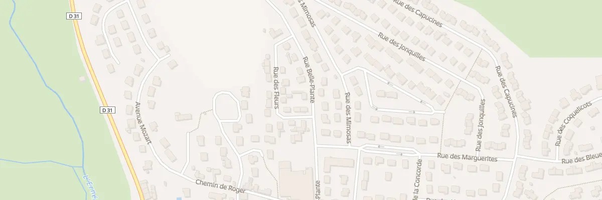 Plan du 43 Rue de Belle-Plante à Ernée