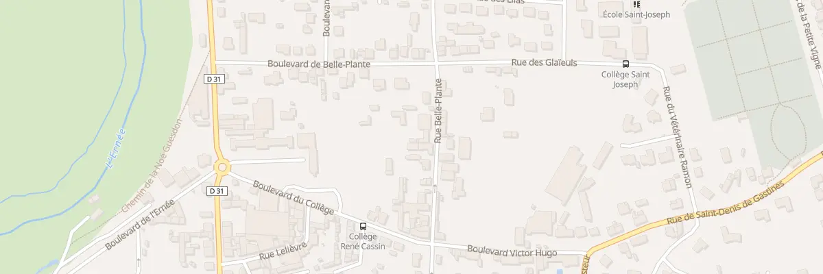 Plan du 17 Rue de Belle-Plante à Ernée