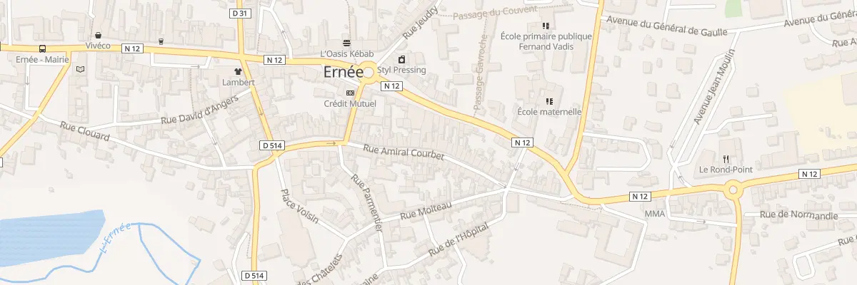 Plan du 46 Rue Amiral Courbet à Ernée