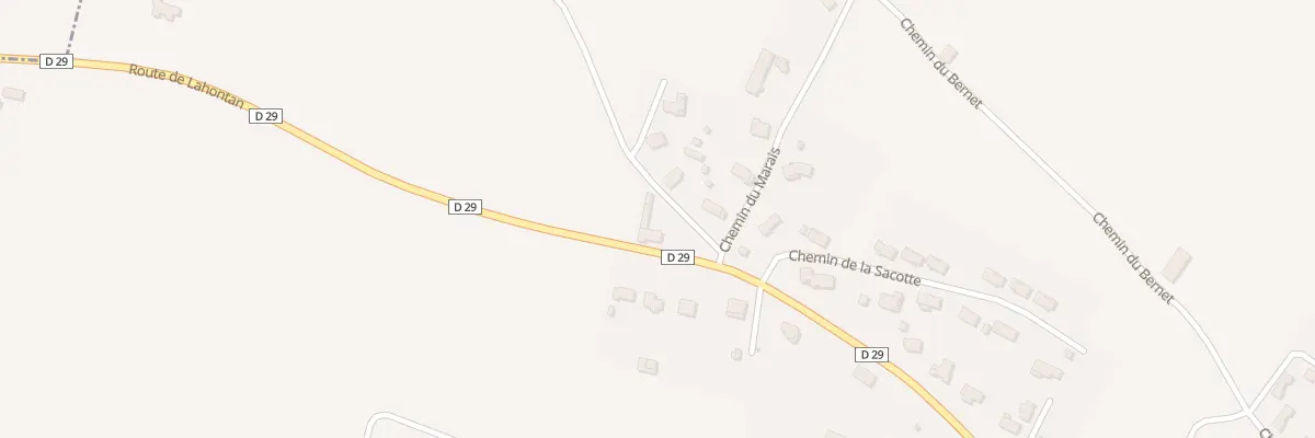 Plan du 40 Rte de Lahontan à Bellocq