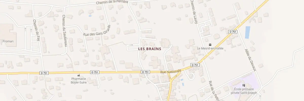 Plan du 1 Les Brains (Mesnil-Vallee à Beaupréau-en-Mauges