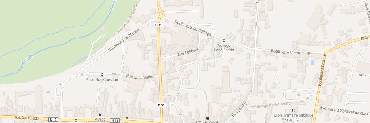 Plan du 18 Rue Lelièvre à Ernée