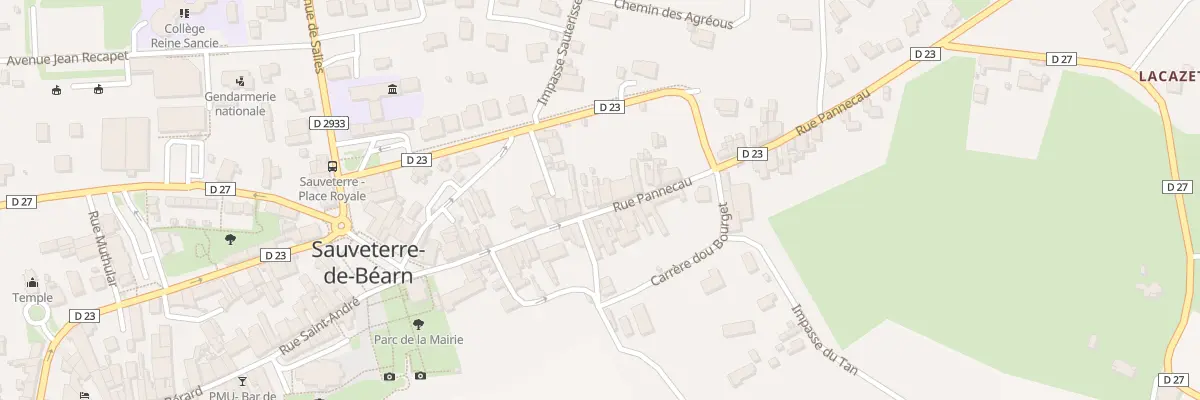 Plan du 9148 Rue Pannecau à Sauveterre-de-Béarn