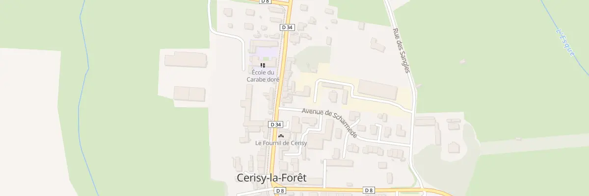 Plan du 4 Av Deuxieme Div Indian Head à Cerisy-la-Forêt