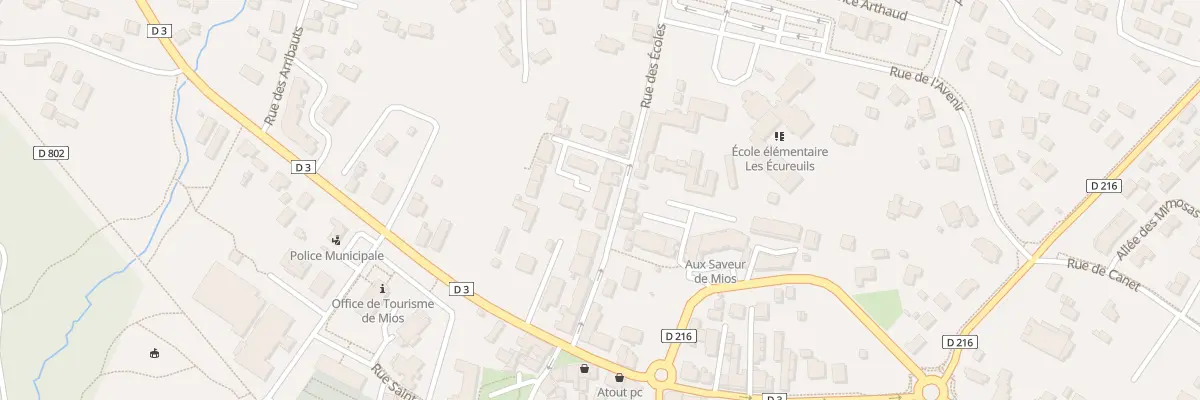 Plan du 9B Rue des Écoles à Mios