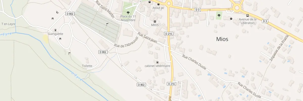 Plan du 10 Rue Saint Jean à Mios