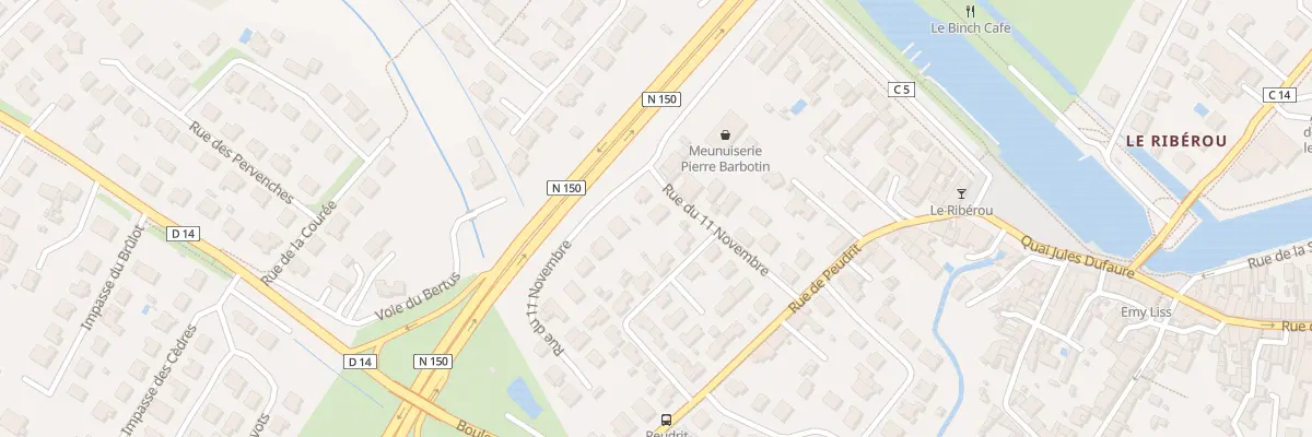 Plan du 7 Rue du 11 Novembre à Saujon