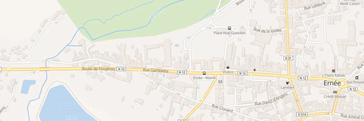 Plan du 8 Rue Gambetta à Ernée