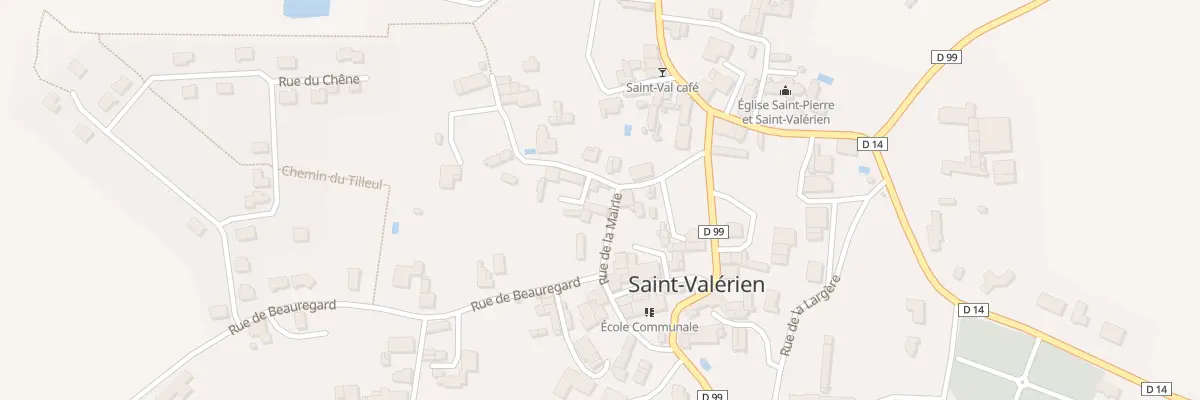 Plan du 16 Rue de la mairie à Saint-Valérien