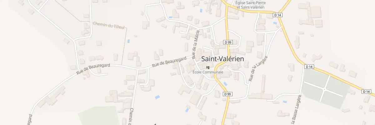 Plan du 34 Rue de la mairie à Saint-Valérien