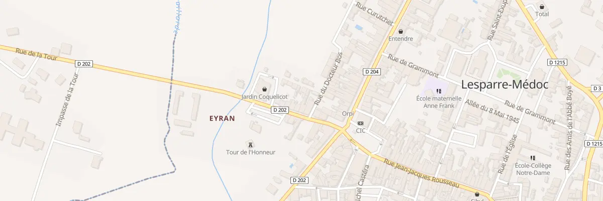 Plan du 8 Rue Pierre Curie à Lesparre-Médoc