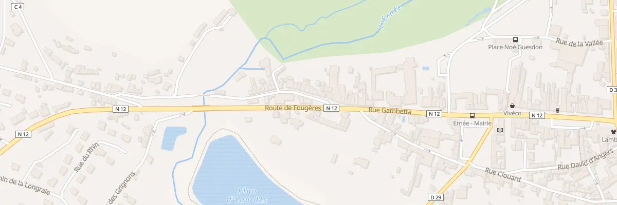 Plan du 4 Rte de Fougères à Ernée